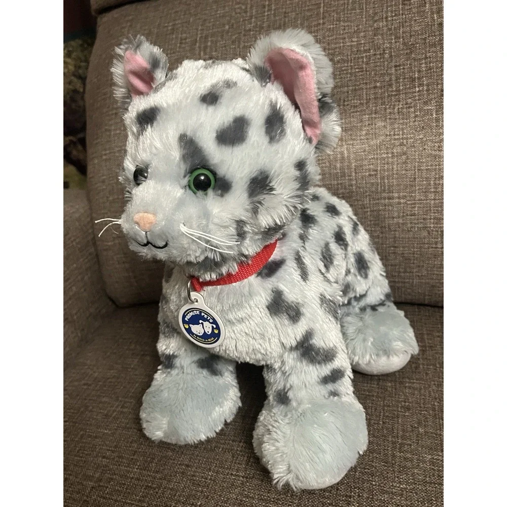 Build a Bear Promise Pets Gray Spotted Kitty‎ Cat Snow Leopard Plush Stuffed 12